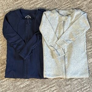 Primary Organic Full Zip Romper w/ Two Way Zippers